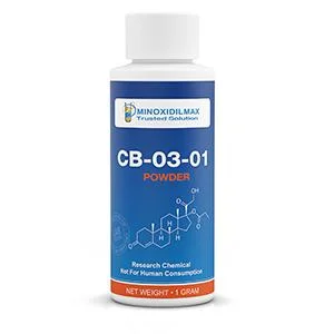 Bottle of CB-03-01 (Clascoterone) powder to make your own hair loss solution