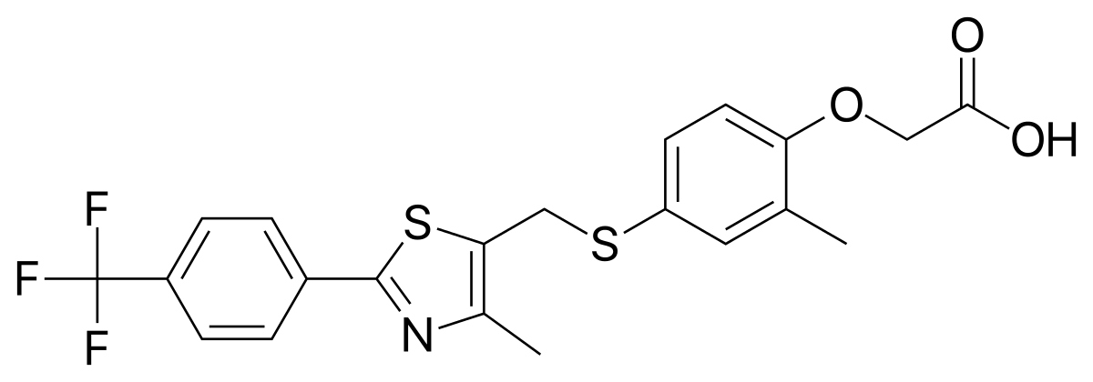 Cardarine (GW501516 or Syndrobol 10) SARMs chemical composition