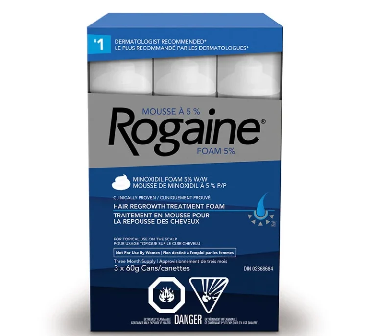 Box of rogaine at Hairloss-Recovery fda approved treatments