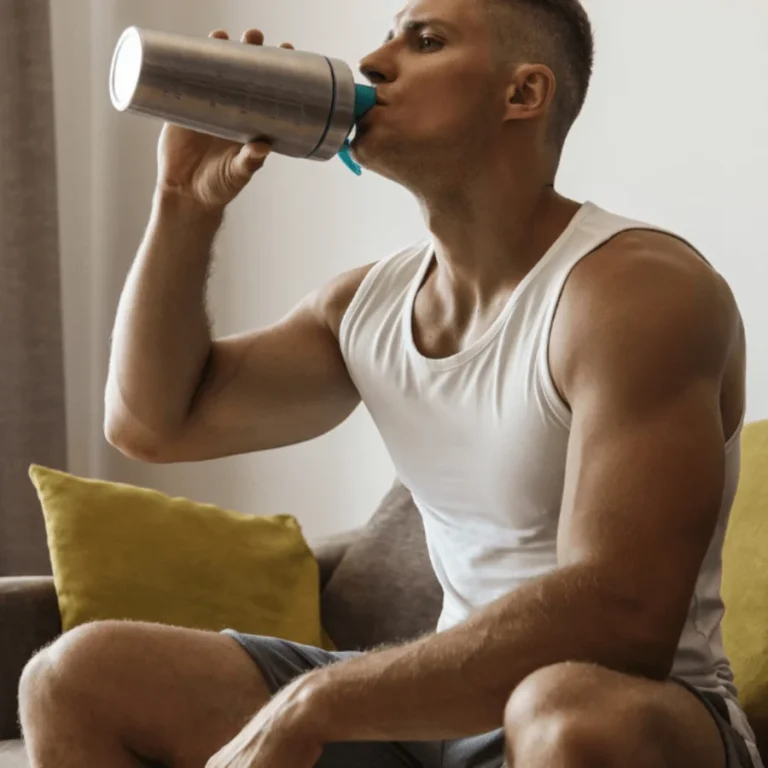 Man drinking creatine and the impact of creatine and hair loss