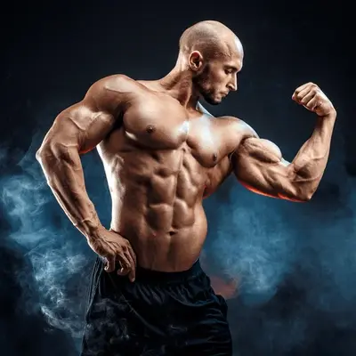 bald body builder with high testosterone