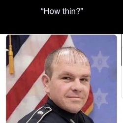 Bald meme with bad haircut laughter