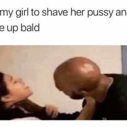 Bald Memes shaved pussy