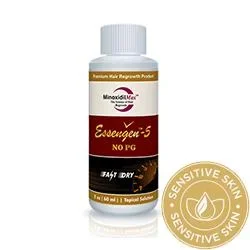 Bottle of Essengen-5 fast dry topical 5% minoxidil