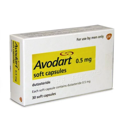 Box of Dutasteride or Avodart 0.5mg pills at Hairloss-Recovery fda approved treatments for androgenetic alopecia